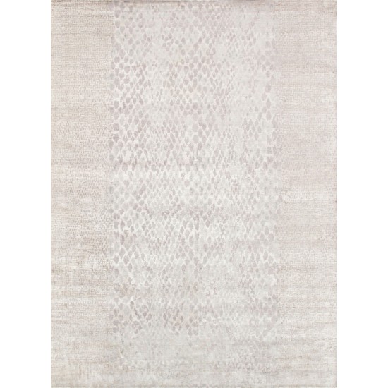 Pasargad Home Modern Collection Silver Silk & Wool Area Rug 17'10" X 31'6"