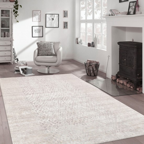 Pasargad Home Modern Collection Silver Silk & Wool Area Rug 17'10" X 31'6"