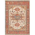 Pasargad Home Serapi Collection Ivory Wool Area Rug 9'8" X 13'10"