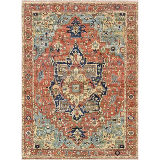 Pasargad Home Serapi Collection Rust Wool Area Rug 4'10" X 7'2"