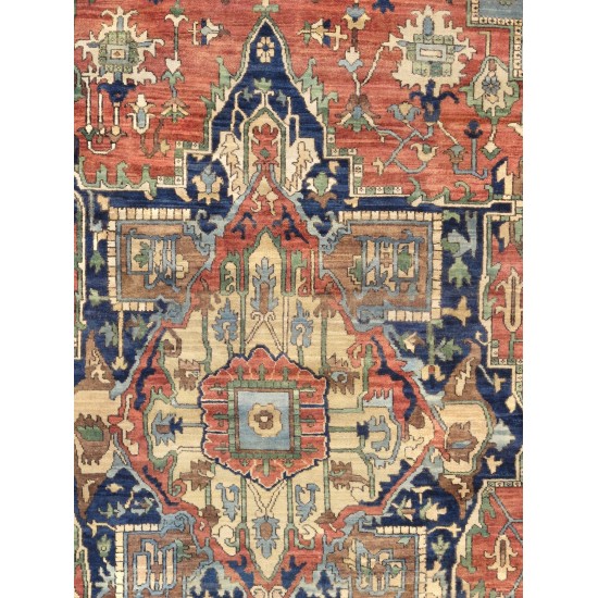 Pasargad Home Serapi Collection Rust Wool Area Rug 4'10" X 7'2"