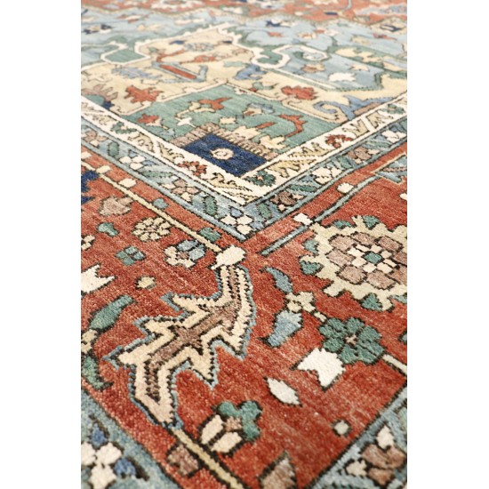 Pasargad Home Serapi Collection Rust Wool Area Rug 4'10" X 7'2"