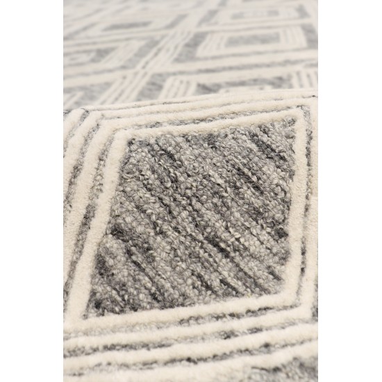 Pasargad Home Modern Collection Silver Bamboo Silk & Wool Rug 8'9" X 11'9"