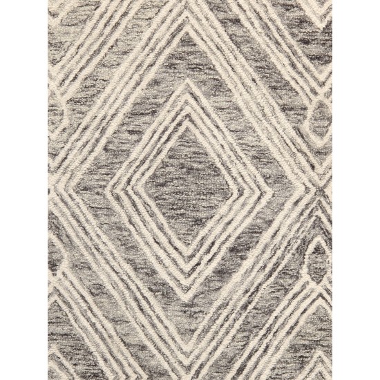 Pasargad Home Modern Collection Silver Bamboo Silk & Wool Area Rug 6'0" X 6'0"