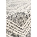 Pasargad Home Modern Collection Silver Bamboo Silk & Wool Area Rug 6'0" X 6'0"