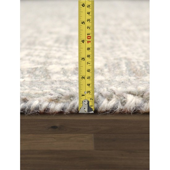Pasargad Home Modern Collection Silver Bamboo Silk & Wool Area Rug 7'9" X 9'9"