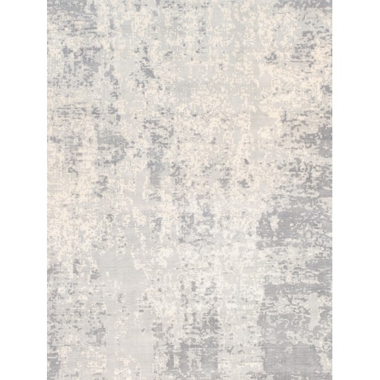 Pasargad Home Mirage Collection Grey/ Ivory Bamboo Silk Area Rug 10'0" X 14'0"