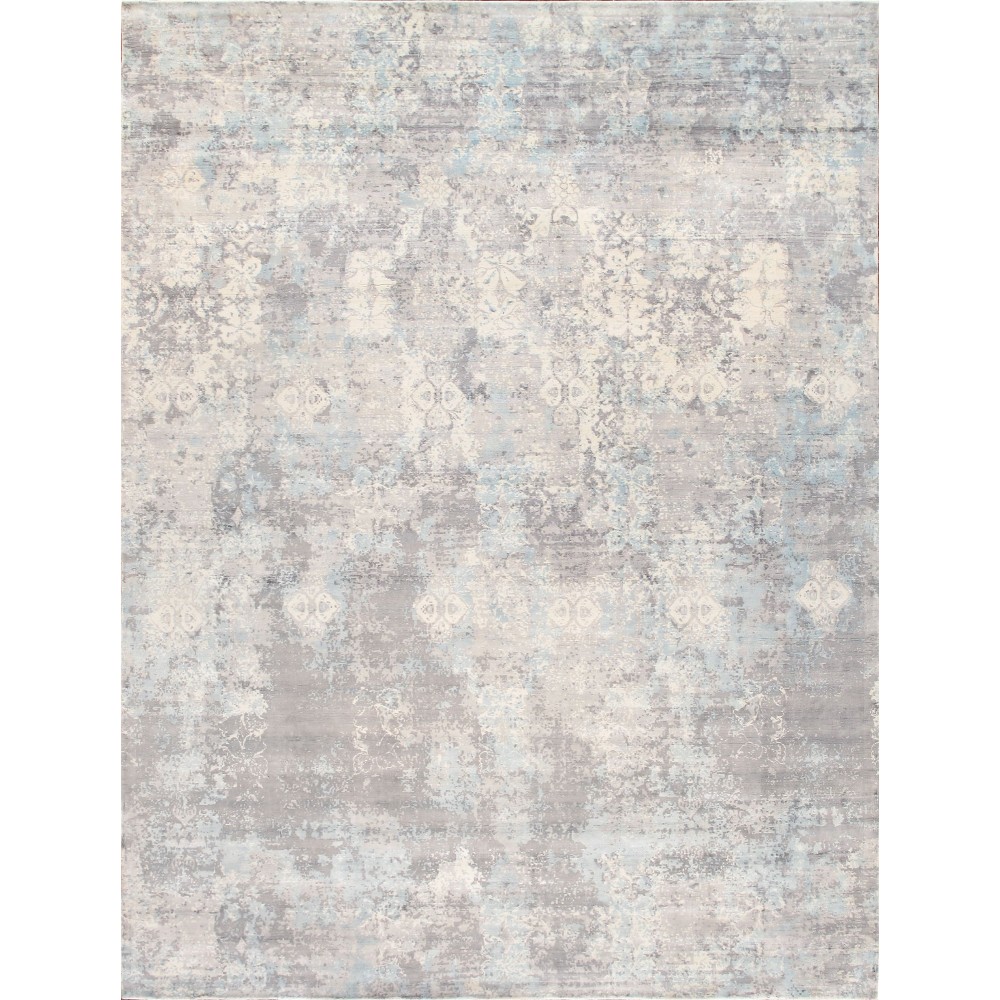 Pasargad Home Mirage Collection Grey Bamboo Silk Area Rug 12'0" X 15'0" Pasargad Home Mirage Collection Grey Bamboo Silk Area Rug 12'0" X 15'0"
