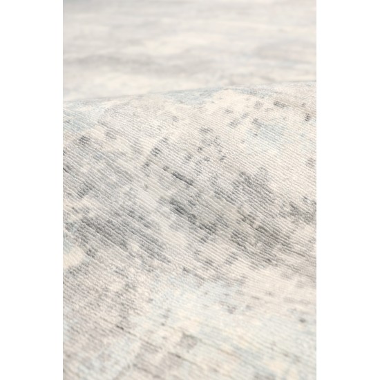 Pasargad Home Mirage Collection Grey Bamboo Silk Area Rug 12'0" X 15'0"