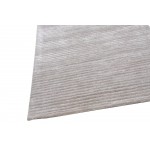 Pasargad Home Edgy Collection Silver Bamboo Silk & Wool Runner 2'6" X 10'0"