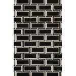 Pasargad Home Edgy Collection Black Bamboo Silk & Wool Area Rug 9'9" X 13'9"