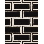 Pasargad Home Edgy Collection Black Bamboo Silk & Wool Area Rug 9'9" X 13'9"