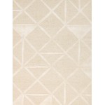 Pasargad Home Edgy Collection Bamboo Silk & Wool Area Rug 9'9" X 13'9" Ivory