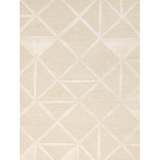 Pasargad Home Edgy Collection Bamboo Silk & Wool Area Rug 9'9" X 13'9" Ivory