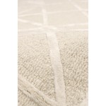 Pasargad Home Edgy Collection Bamboo Silk & Wool Area Rug 9'9" X 13'9" Ivory