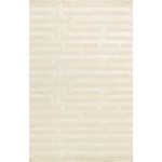 Pasargad Home Edgy Collection Ivory Bamboo Silk & Wool Area Rug 5'0" X 8'0"