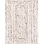 Pasargad Home Lagos Collection Ivory Poly Fabric Area Rug 10'0" X 14'0"