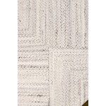 Pasargad Home Lagos Collection Ivory Poly Fabric Area Rug 10'0" X 14'0"