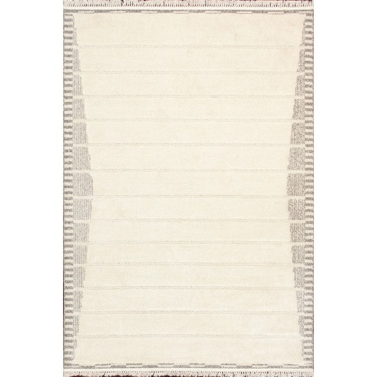 Pasargad Home Sutton Collection Ivory Area Rug 5'1" X 8'0"
