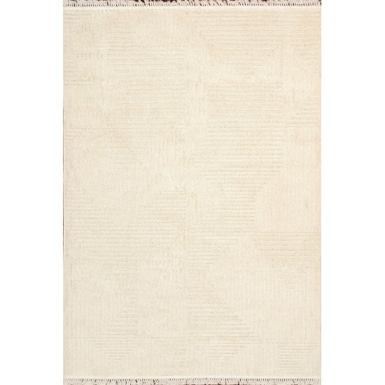 Pasargad Home Sutton Collection Area Rug 5'1" X 8'0", Ivory