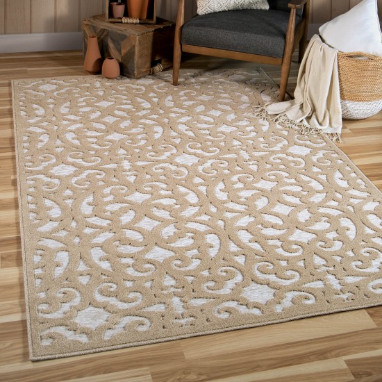 Orian Boucle' Seaborn Driftwood 93"X130"