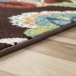 Orian Veranda Ethridge Brown 77"X116"