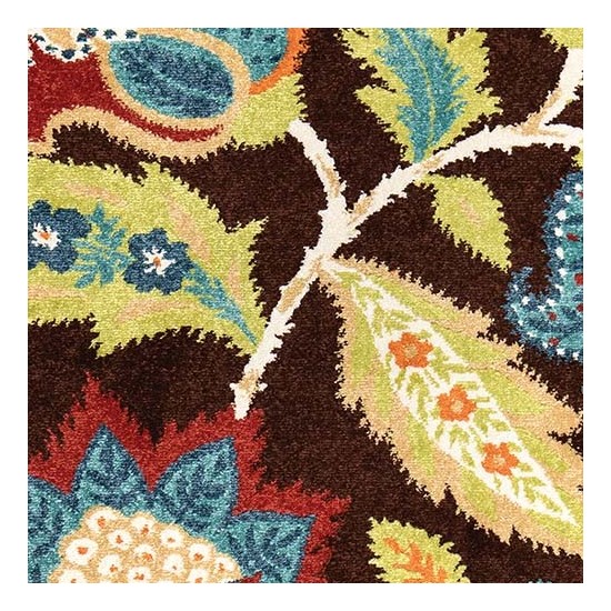 Orian Veranda Ethridge Brown 77"X116"