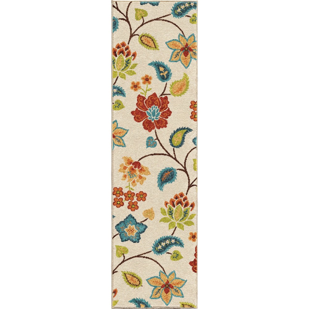 Orian Veranda Garden Chintz Ivory 22"X89"