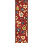 Orian Veranda Garden Chintz Red 27"X96"