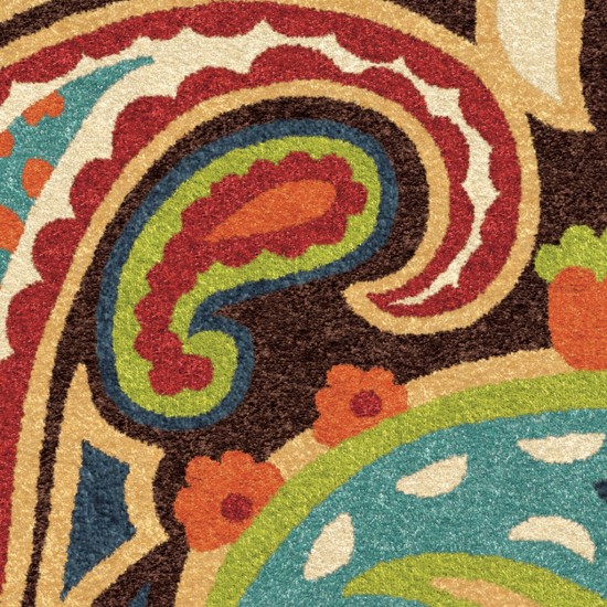 Orian Veranda Paisley Veranda Multi 92"X130"