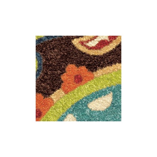 Orian Veranda Paisley Veranda Multi 92"X130"