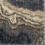 Orian American Heritage Impressionist Stone Indigo 60"X84"