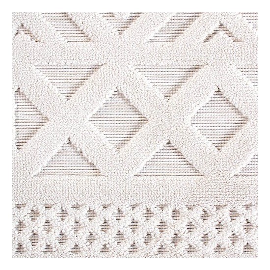 Orian Boucle' Coastal Diamond Natural 62"X90"