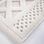 Orian Boucle' Coastal Diamond Natural 108"X156"