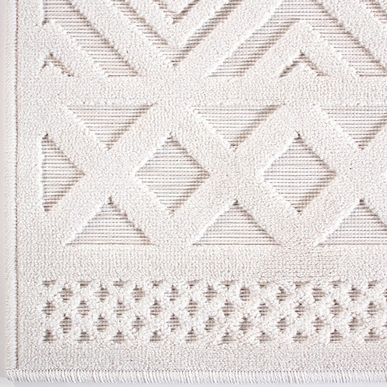 Orian Boucle' Coastal Diamond Natural 108"X156"