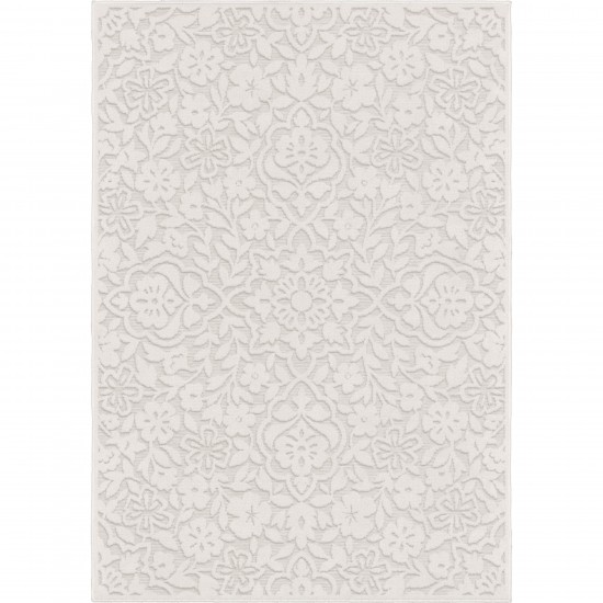 Orian Boucle' Cottage Floral Natural 93"X130"