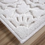 Orian Boucle' Cottage Floral Natural 93"X130"