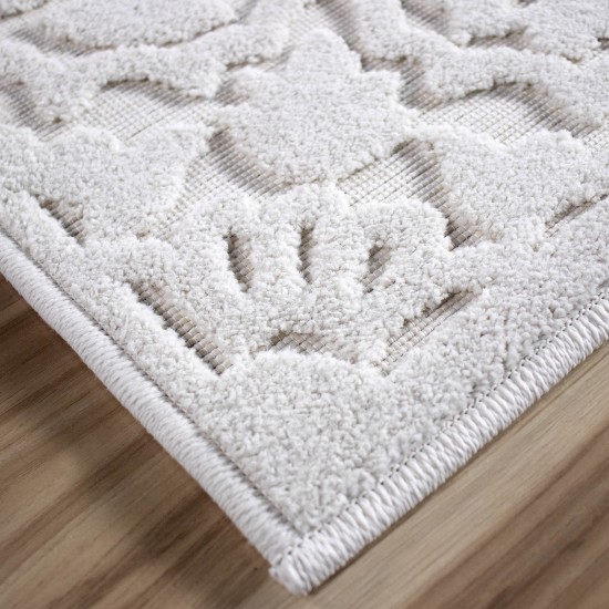 Orian Boucle' Cottage Floral Natural 93"X130"
