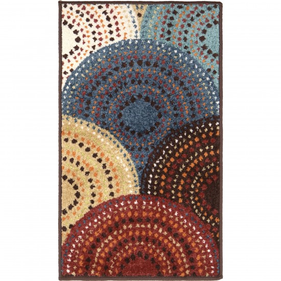 Orian Courtyard Bright Dotted Circles Multi 20"X34"