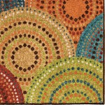 Orian Courtyard Bright Dotted Circles Multi 60"X84"
