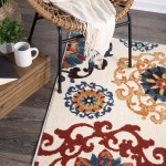 Orian Essential Courtyard Suzani Cream 20IN X 34IN