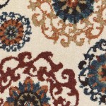 Orian Essential Courtyard Suzani Cream 20IN X 34IN