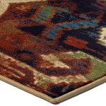 Orian Mardi Gras Elk River Multi Red 63"X90"