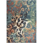 Orian Spoleto Watercolor Scroll Multi 79"X116"