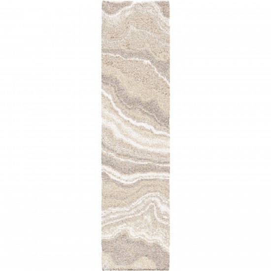 Orian Super Shag Cascade Ivory 23"X90"