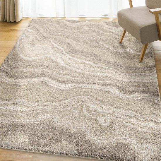 Orian Super Shag Cascade Ivory 63"X90"