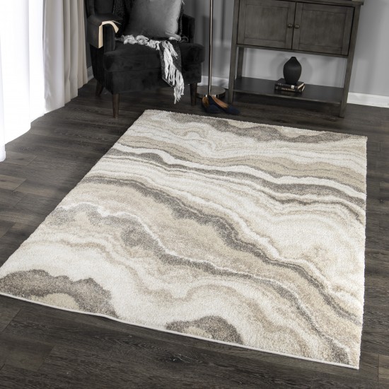 Orian Super Shag Cascade Ivory 94"X130"