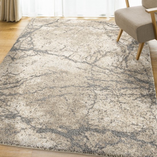 Orian Super Shag Marquina Ivory 94"X130"