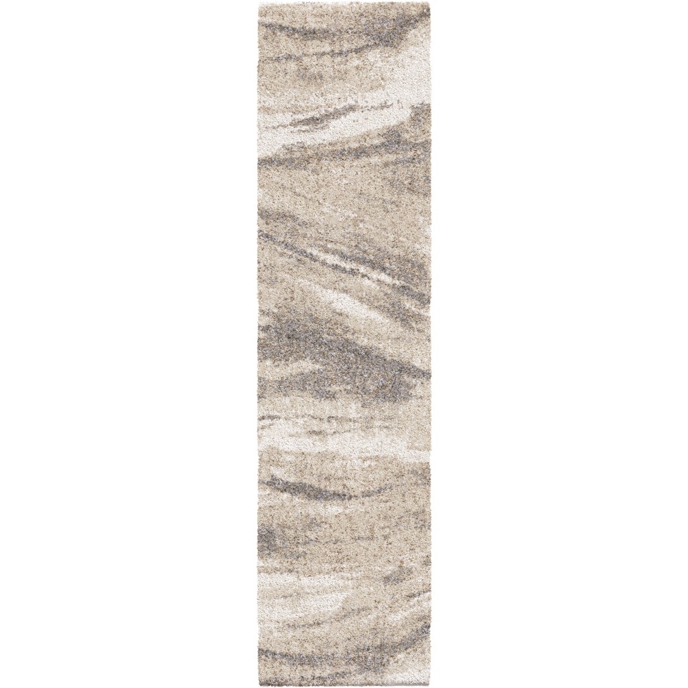 Orian Super Shag Sycamore Ivory 23"X90"