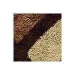 Orian Impressions Shag Circle Bloom Multi Brown 79"X116"